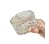 WEQYFDC Striped Bud Straight Cocktail Juice Long Drink Milk Shake Cup Flask Liquor Vodka Glasses for Champagne of Wine(Dessert bowl)