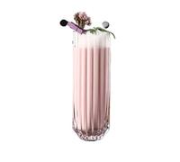 WEQYFDC Striped Bud Straight Cocktail Juice Long Drink Milk Shake Cup Flask Liquor Vodka Glasses for Champagne of Wine(Striped cup 400ml)