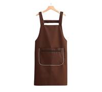 WEQYFDC Tablier de cuisine imperméable à l'huile, tablier chef for femmes et hommes, avec poche avant, accessoires nettoyage la vaisselle, tabliers(Coffee 1Pcs)