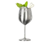 WEQYFDC Wine Glasses Stainless Steel 18/8 Metal Wineglass Bar Glass Champagne Cocktail Drinking Cup Charms Party Supplies(1PC-sliver)