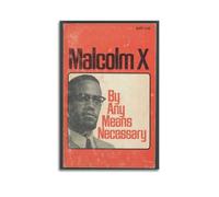 WEQYWEY Malcolm X (1) Poster mural sur toile vintage avec musique et films - Décoration pour salon, chambre à coucher - 30 x 45 cm - Style sans cadre