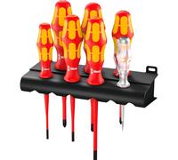 Wera 050-06480001 Jeu de tournevis 160iS/7 à tige réduite, rouge