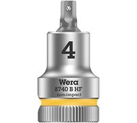 Wera Douille-embout Zyklop 8740 B HF pour vis à 6 pans creux – emmanchement 3/8" , 4 x 35 mm, retenue