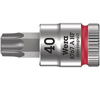 Wera 05003371001 8767 A HF Torx Douille-Embout Zyklop à emmanchement 1/4" avec fonction de retenue, TX 40 x 28 mm, Rouge