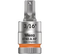 Wera 8740 A 05003386001 6 pans intérieurs Douille 3/16\ 1/4\ (6.3 mm)