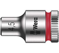 Wera 05003502001 8790 HMA Douille Zyklop à emmanchement 1/4", 4.5 mm, Argent/rouge
