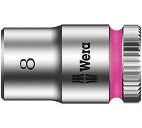 Wera 05003507001 8790 HMA Douille Zyklop à emmanchement 1/4", 8.0 mm, Argent/rose