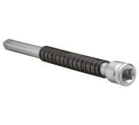 Wera 05003526001 8794 LA Rallonge Zyklop avec bague de rotation rapide, longue, 1/4", 1/4 pouce x 150.0 mm, Argent/noir