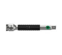 Wera 05003530001 8796 SA Rallonge Zyklop « flexible-lock » avec bague de rotation rapide, courte, 1/4", 1/4 pouce x 75.0 mm, Argent/noir