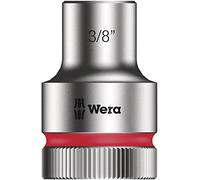 Wera 05003618001 8790 HMC Douille Zyklop à emmanchement 1/2", 3/8 pouce, Argent/rouge