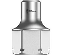 Wera 05003665001 8790 FA Douille à carré Zyklop avec emmanchements 1/4" et hexagonal Hex 11, 4.0 mm, Argent