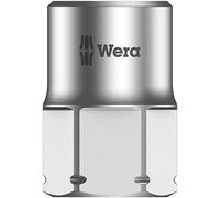 Wera 05003675001 8790 FA Douille à carré Zyklop avec emmanchements 1/4" et hexagonal Hex 11, 8.0 mm, Argent