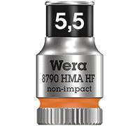 Wera 05003720001 8790 HMA HF Zyklop Douille à emmanchement 1/4", 5, mm, Orange Vif