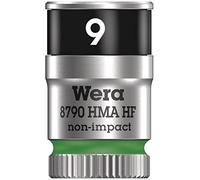 Wera 05003724001 8790 HMA HF Douille Zyklop à emmanchement 1/4", 9, 0 mm, Vert