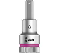 Wera Embouts à douille HF Zyklop 8740 C HF emmanchement 1/2" avec fonction de retenue 8.0 x 60 mm Rose