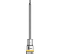Wera 05003840001 8740 C HF Embouts à douille HF Zyklop à emmanchement 1/2" avec fonction de retenue, 4.0 x 140 mm, Argent/jaune