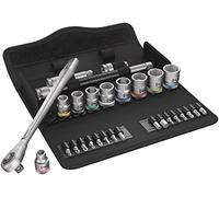 Wera 05004047001 8100 SB 7 Jeu cliquet Zyklop Metal avec carré mâle traversant, à carré 3/8“, métrique, 29 pièces