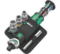 Wera 05004281001 Ensemble De 18 Pièces 8009 Zyklop Pocket Set 2 Jeu De Cliquets Et Douilles - 3/8" + 1/4"