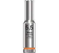 Wera 05004502001 8790 HMA Deep Douille 1/4", Orange Vif, 5.5 mm