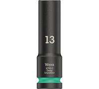 Wera 05004830001 8790 C Impaktor Deep Douille 1/2", Turquoise, 13.0 x 83.0 mm Noir