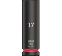 Wera 05004834001 8790 C Impaktor Deep Douille 1/2", Rouge, 17.0 x 83.0 mm