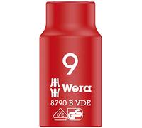 Wera 05004953001 Douille Zyklop Vde 8790 B Isolée, Rouge, 9