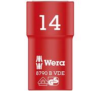 Wera 05004958001 Douille Zyklop Vde 8790 B Isolée, Rouge, 14