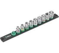 Wera 05005430001 Barre magnétique pour douilles B 4, Jeu de douilles Zyklop, 3/8", 9 pièces