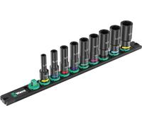 Wera 05005591001 9 Pièces 9661 B Impaktor Deep Imperial 1 Jeu De Douilles Sur Bande Magnétique - 3/8"