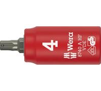 Wera 05005901001 8740 A VDE HF Douille-embout Zyklop, isolée, avec emmanchement 1/4", fonction de retenue pour vis à six pans creux, 4 x 45 mm