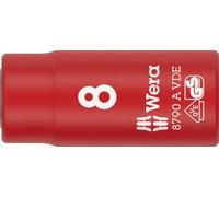Wera 05005935001 8790 A Douille VDE Zyklop, isolée, avec emmanchement 1/4", 8 x 41 mm