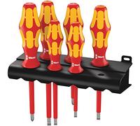 Wera 05006145001 160 i/6 Rack Jeu de tournevis Kraftform Plus Série 100 + Rack, 6 pièces, Rouge