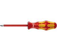 Wera 05006160001 165 I Pz Vde Tournevis isolé pour vis cruciformes Pz, 0 x 80 mm, Rouge/Jaune