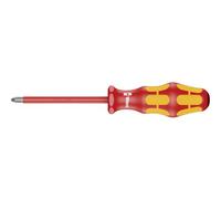 Wera 05006162001 165 I Pz Vde Tournevis isolé pour vis cruciformes Pz, 1 x 80 mm, Rouge