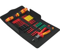 Wera 05006610001 Jeu De 17 Outils Kraftform Kompakt VDE 17 Extra Slim 2 Tool Finder Avec Lames Interchangeables Dans Un Étui - Avec Fonction Cliquet