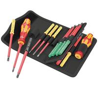 Wera 05006611001 VDE Tournevis porte-embouts 17 pièces cruciforme Phillips, vis Pozidriv, TORX, vis à fente