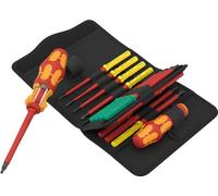 Wera VDE Jeu de tournevis 17 pièces cruciforme Phillips, vis à fente, Pozidriv, TORX, carré intérieur (Robertson)