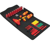 Wera 05006632001 25 Pièces Kraftform Kompakt VDE 24 Allround Set 1 Jeu De Lames Interchangeables Dans Un Étui - Avec Fonction Cliquet