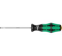 Wera 05008007001 335 Tournevis pour vis à fente, 0.4 x 2.5 x 75 mm, Noir/vert