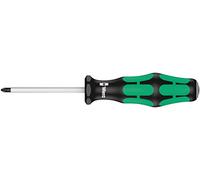 Wera Tournevis cruciforme 355 SK PZ 0 – Lame 60 mm, Long. totale 141 mm – Noir/vert