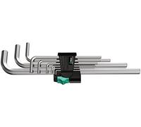 Wera 05021909001 950 L/9 SM N Jeu de clés mâles coudées, system. métrique, chromées, 9 pièces, Argent