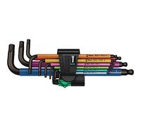 Wera – Jeu de clés mâles coudées BlackLaser 950/9 Hex-Plus – Système métrique – 05022089001