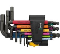 Wera 950/9 Hex-Plus Multicolour Imperial 3 6 pans intérieurs Jeu de clés mâles coudées 5/64 pouces,