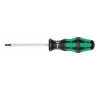 Wera 05022795001 352 Tournevis hexagonal à tête sphérique, 1.5 x 60 mm, Noir/ver