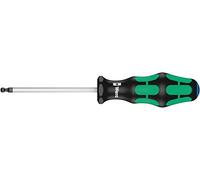Wera 05022910001 352 Tournevis hexagonal à tête sphérique, 3/16 pouce x 100 mm, Noir/vert