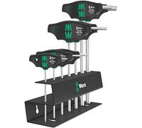 Wera 05023453001 454/7 HF Set 2 Jeu de tournevis Hex-Plus à manche en T et fonction de retenue, 7 pièces Noir