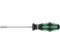 Wera 05028215001 395 Tournevis à douille, 4.0 mm x 125 mm, Noir/vert