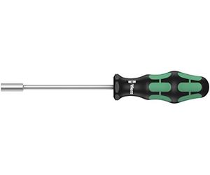 Wera 05028220001 395 Tournevis à douille, 4.5 mm x 125 mm, Noir/vert