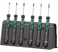 Wera 05030181001 2050/6 Jeu de tournevis électronicien + Rack, 6 Pièces, Vert