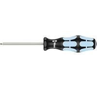 Wera 05032031001 3355 Tournevis pour vis cruciformes PZ, acier inoxydable, PZ 1 x 80 mm, Noir/Ice bleu